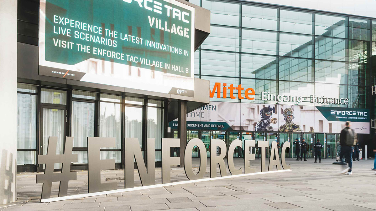 Eingang zur Enforce TAC in Nürnberg