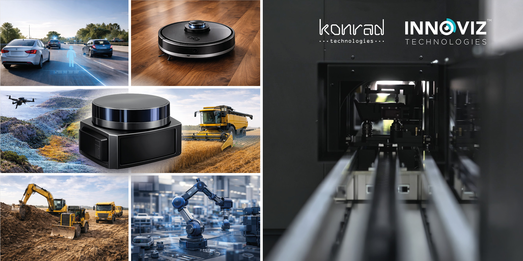 Lidar Sensor and Industries where Lidar is used and close-up of the Innoviz production line by Konrad