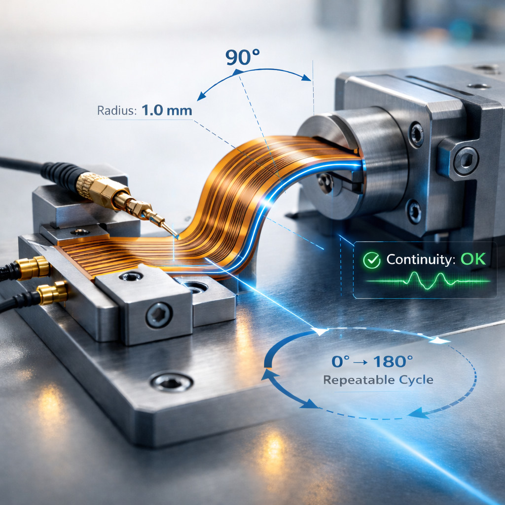 Bending of flexible electronic parts