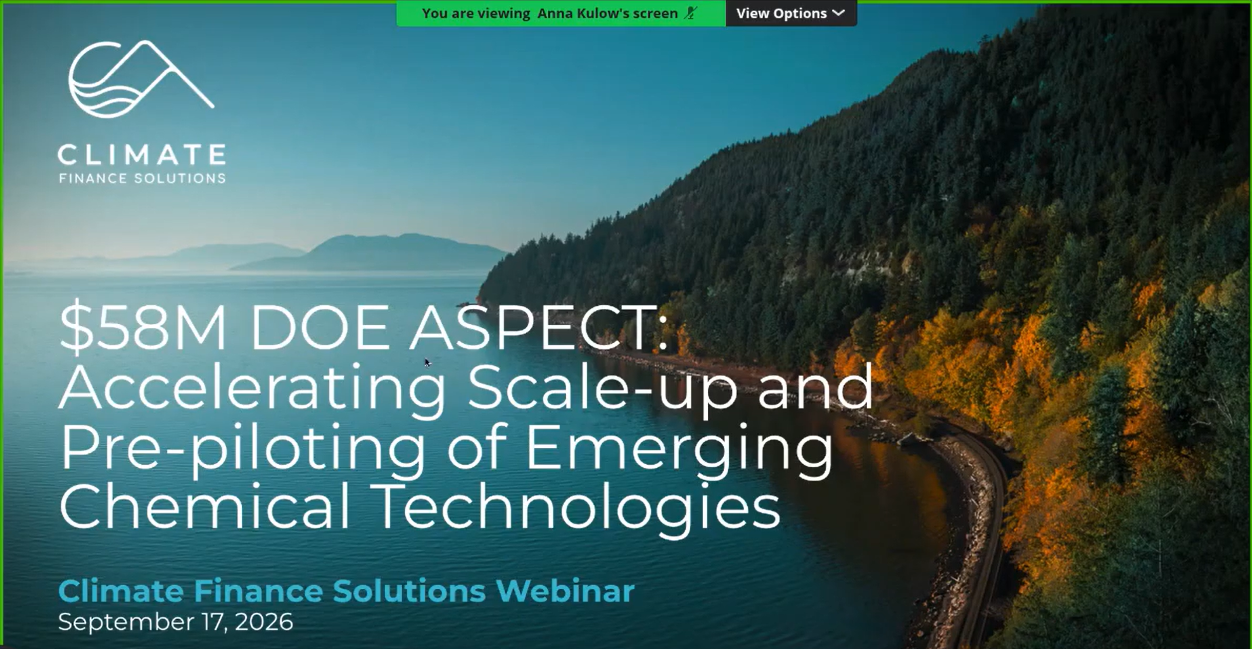 Webinar Recording: $58M for Chemicals from Alternative Feedstocks