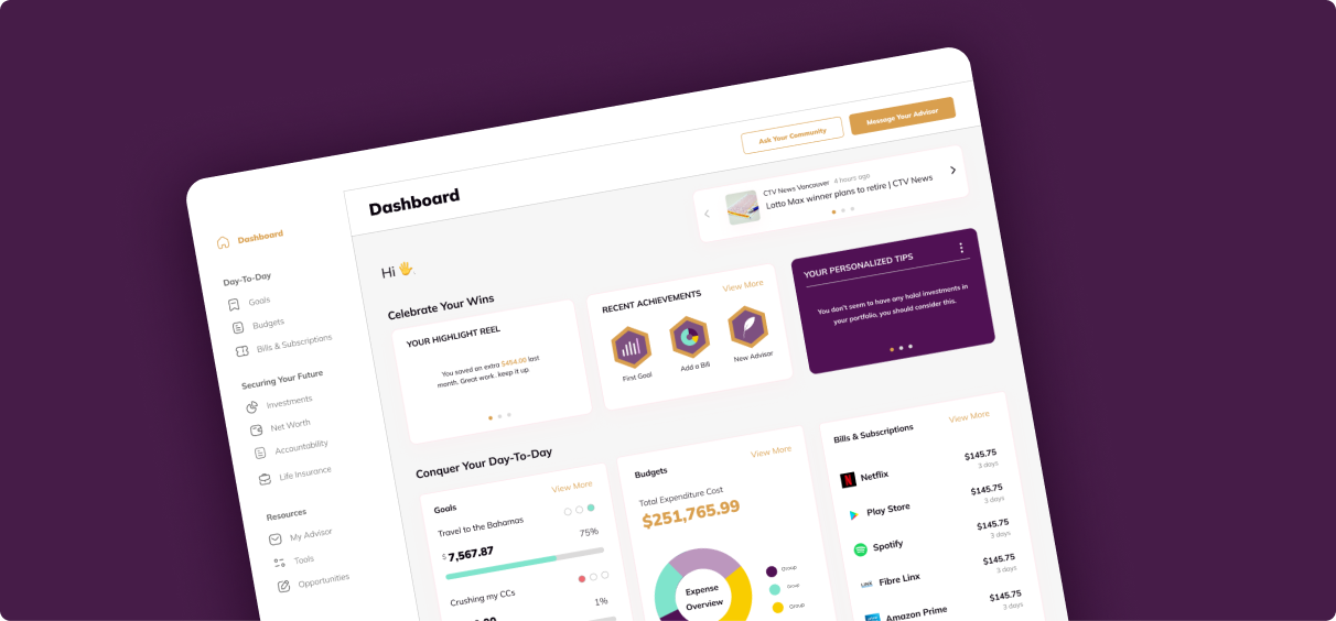 Fintech dashboard