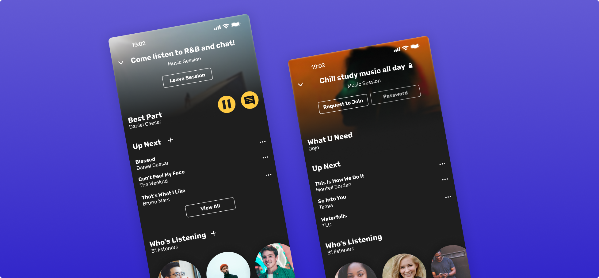 Music session page