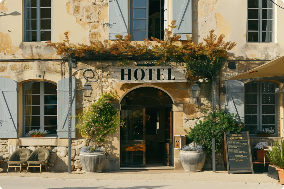 façade d'un hôtel en provence