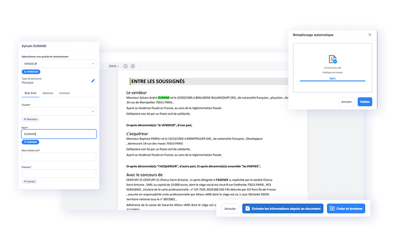 Création automatique du dossier