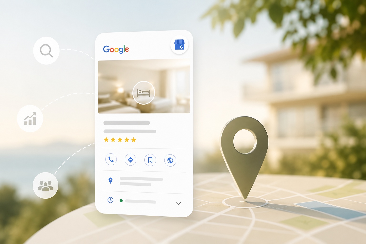 fiche google business profile d'un hôtel : référencement local naturel
