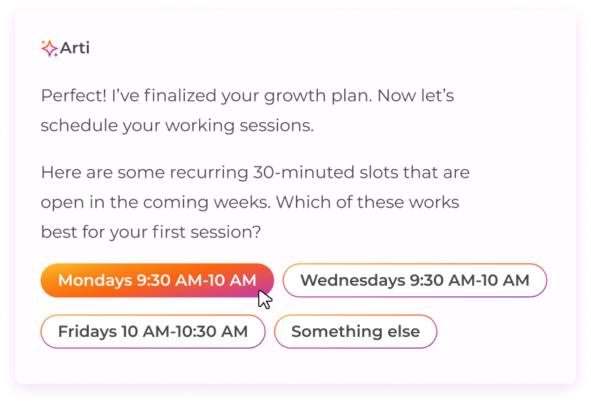 AI trainer arti schedule