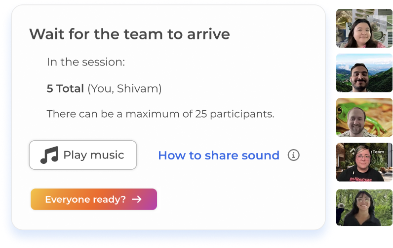 Wait for your team