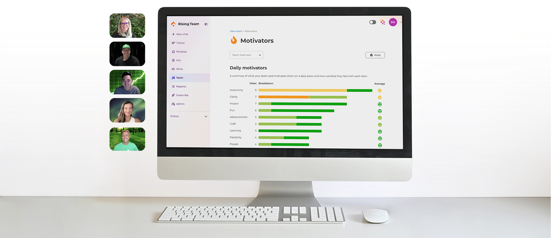 All teams having fun