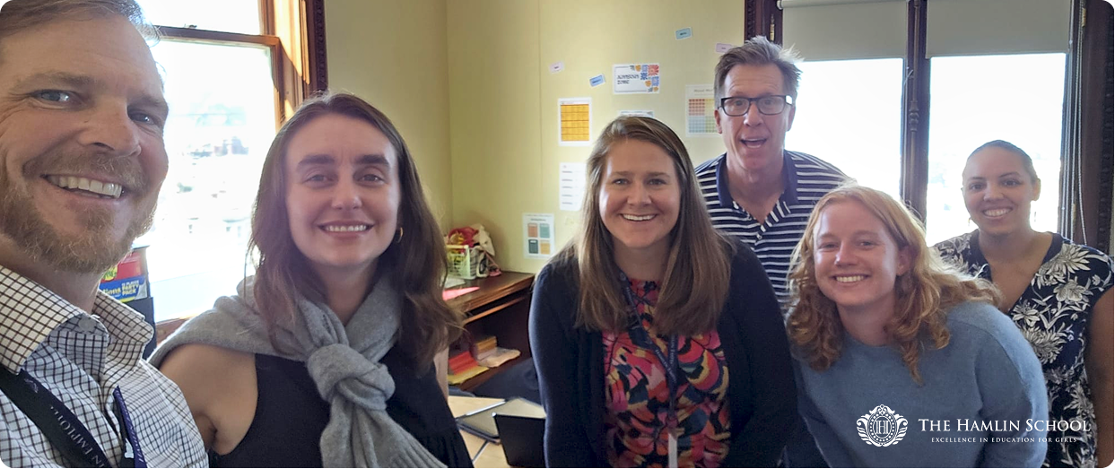 Happy team of teachers