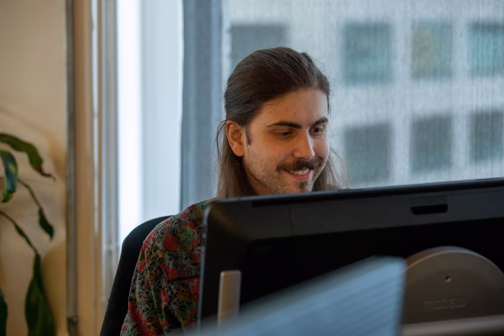 2D animator working his magic