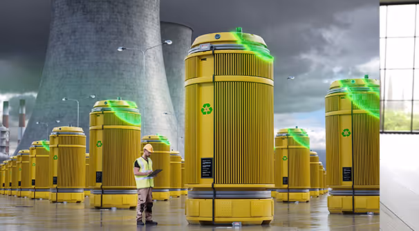 Shine Nuclear & Fusion Waste Management 3D Render 