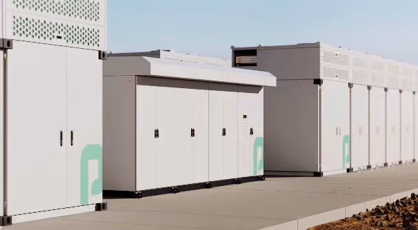 Outdoor Powin Battery Array 3D Render