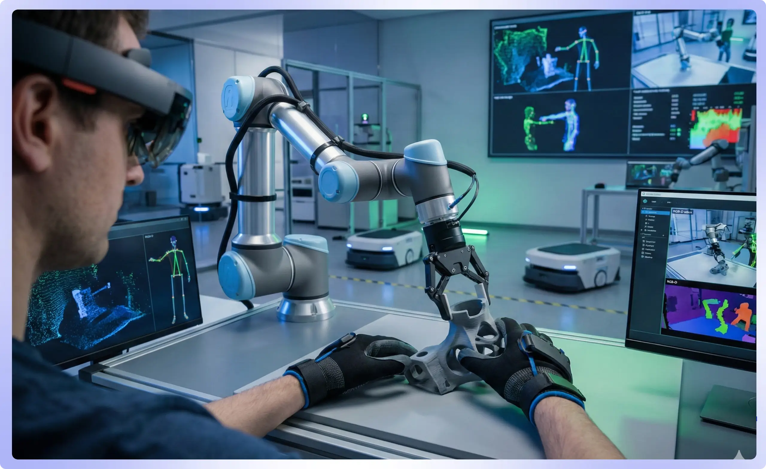 Video annotation platform labeling football players with bounding boxes and tracking timeline for automated analysis.