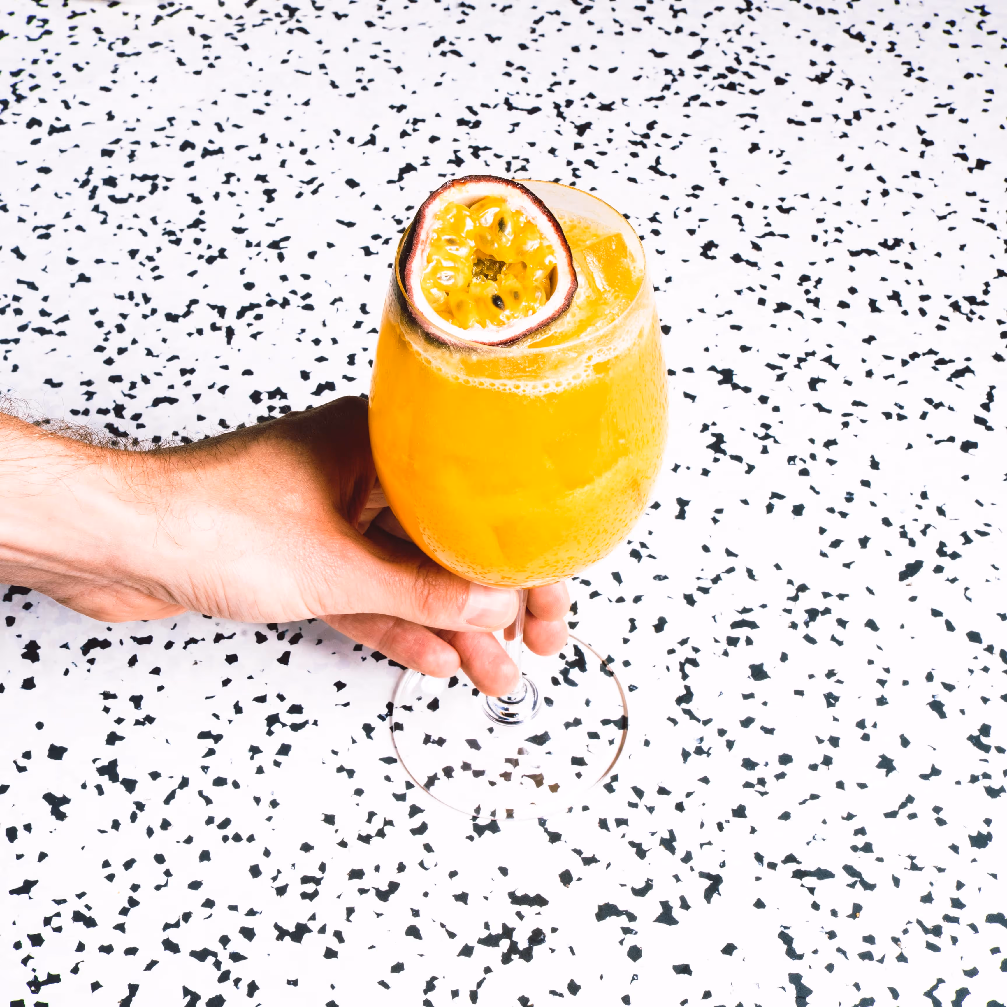 A delicisious passionfruit drinks