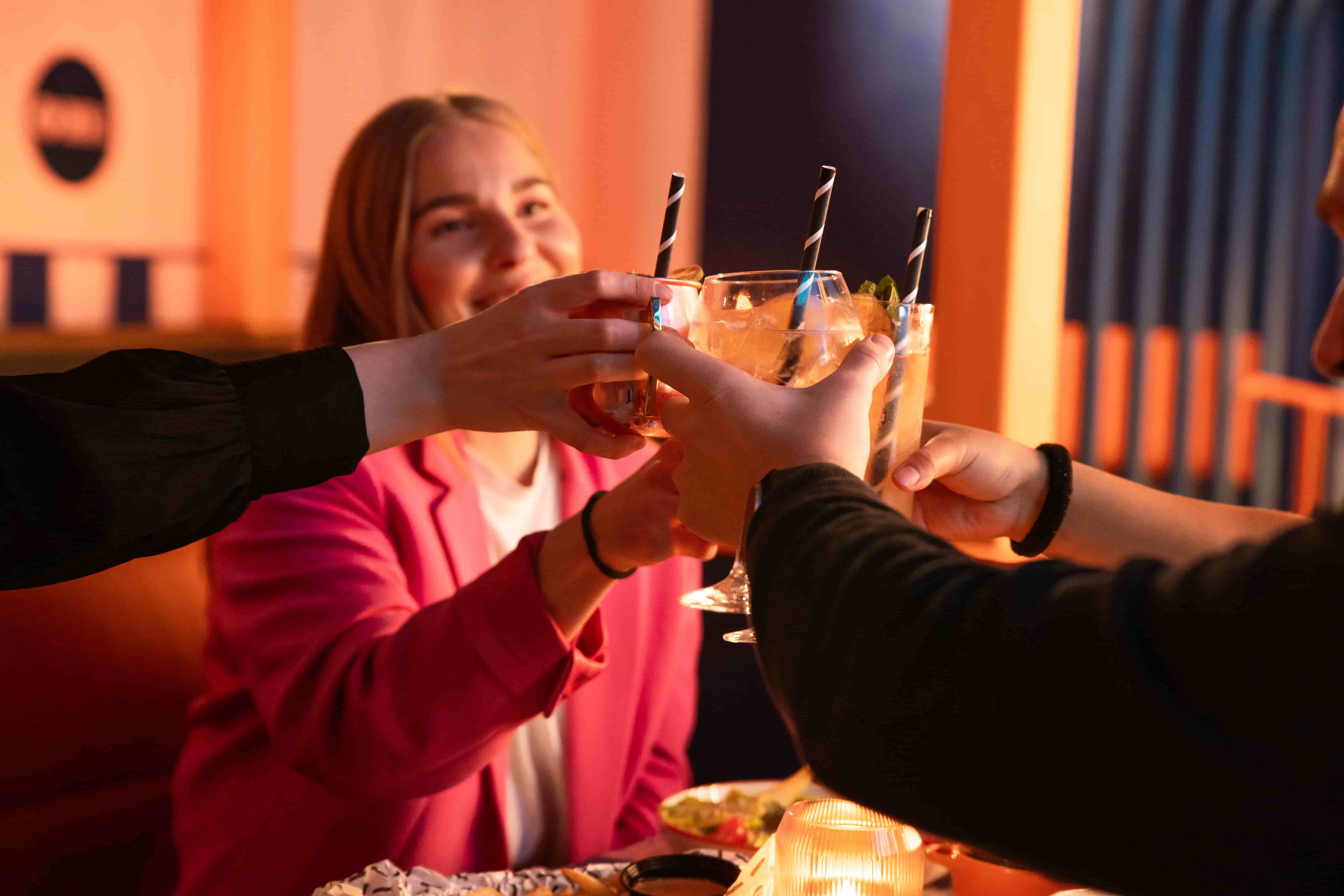 Examples of upcoming events at PINPIN. Includes drinks, food and games