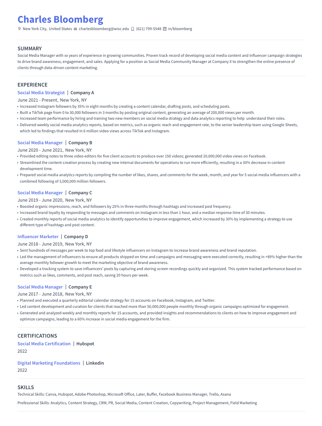 Modern Resume Template