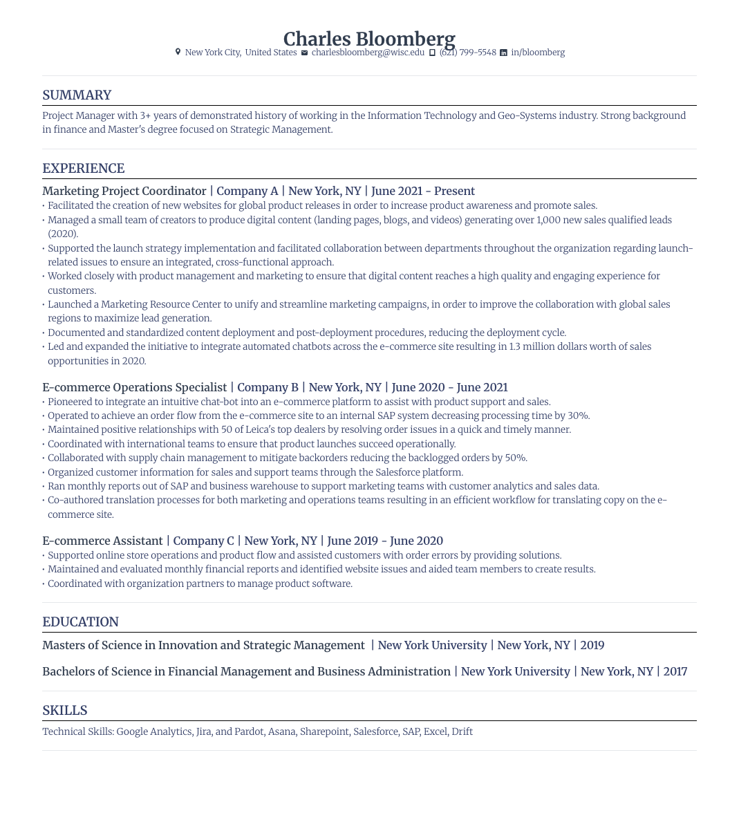Executive Resume Template