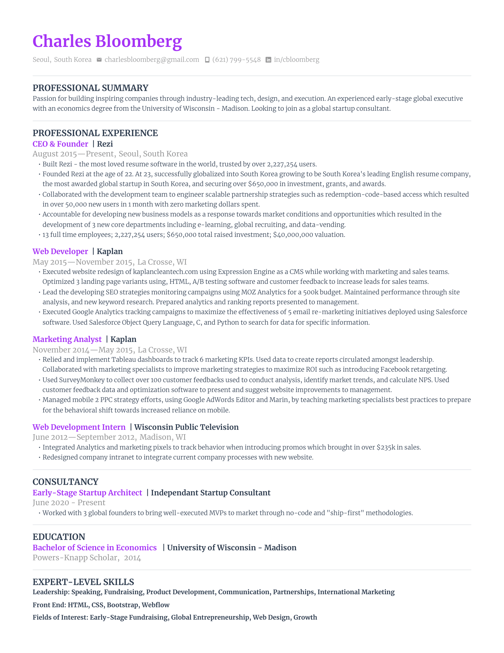 Modern Resume Template