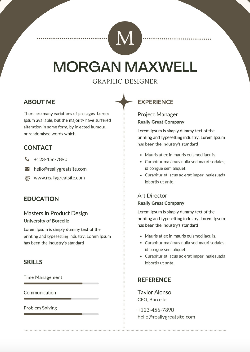 Graphic Design Resume Template