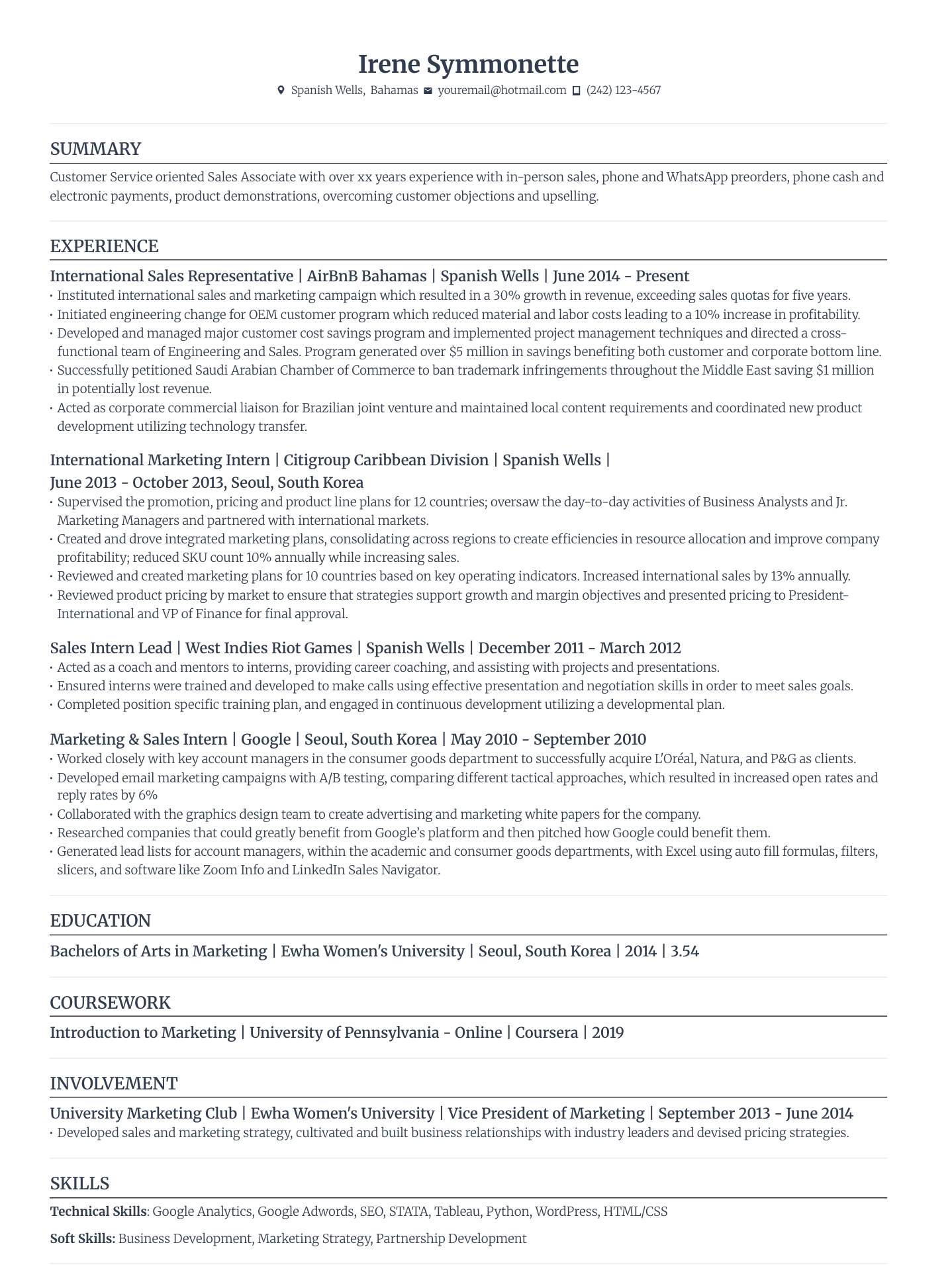 Sales Resume Template 