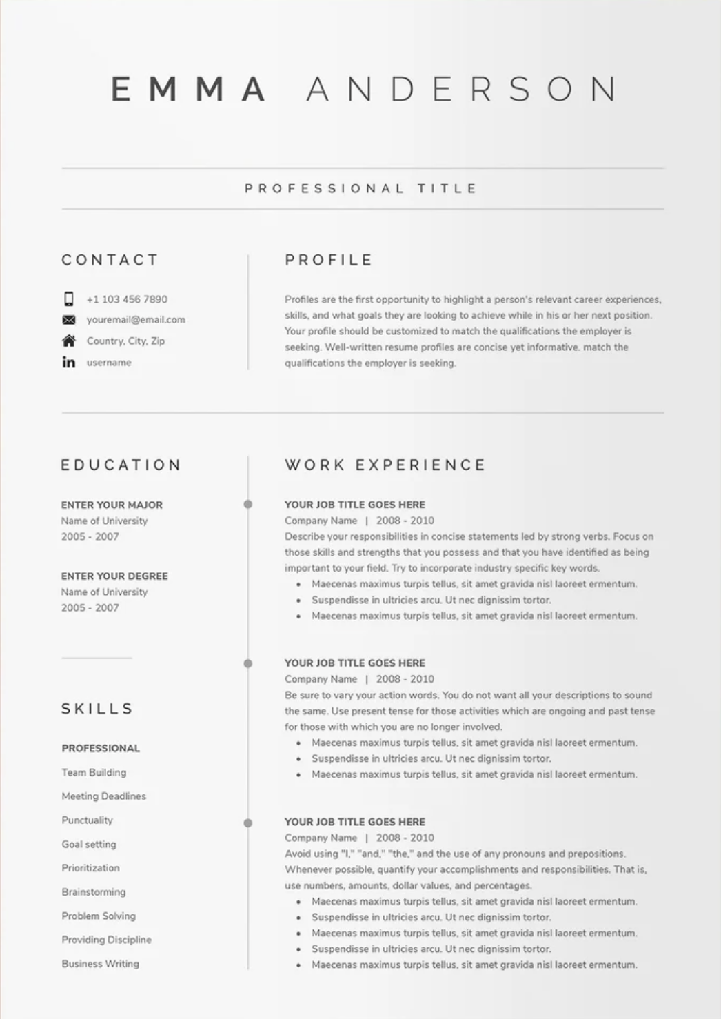 Minimalist Creative Resume
