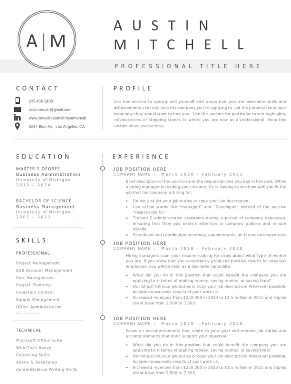 Professional Creative Resume