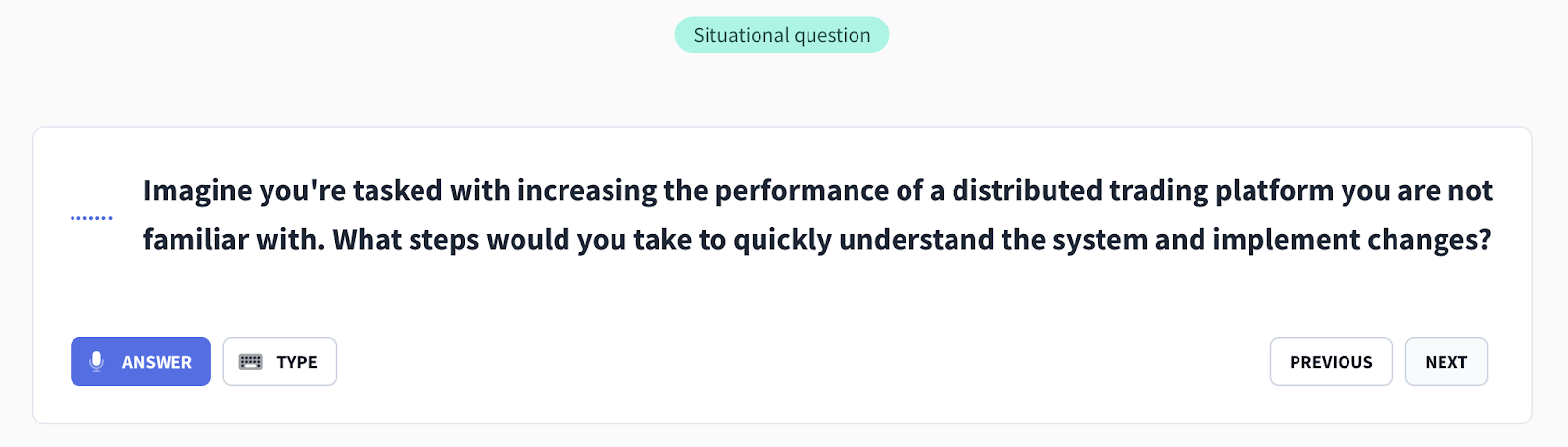 AI Interview sample question