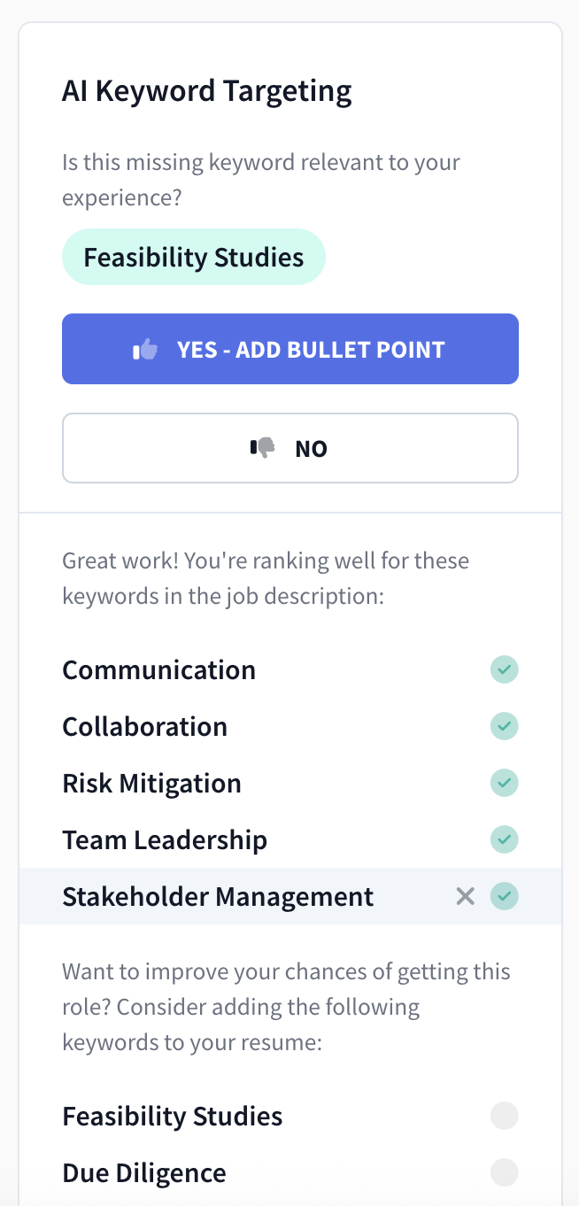 AI Keyword Targeting (ATS)