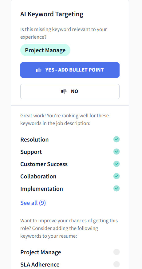 ai keyword targetting