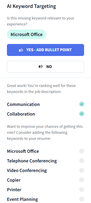 rezi ai keyword targeting