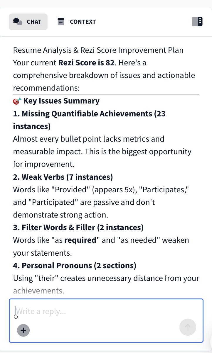 rezi ai resume agent