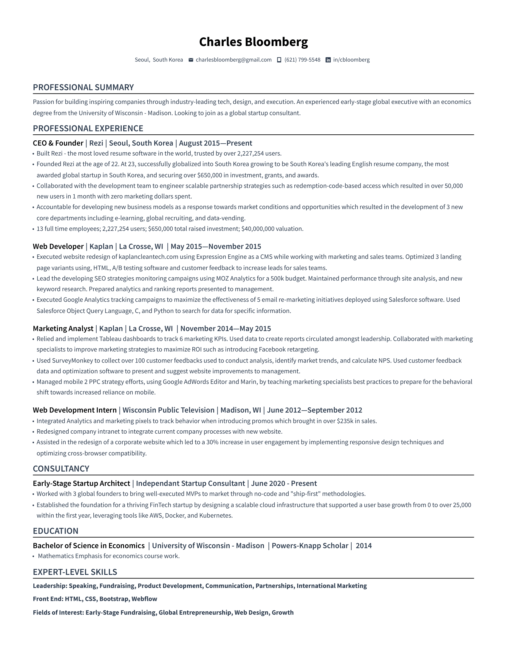 Maximum Resume Template