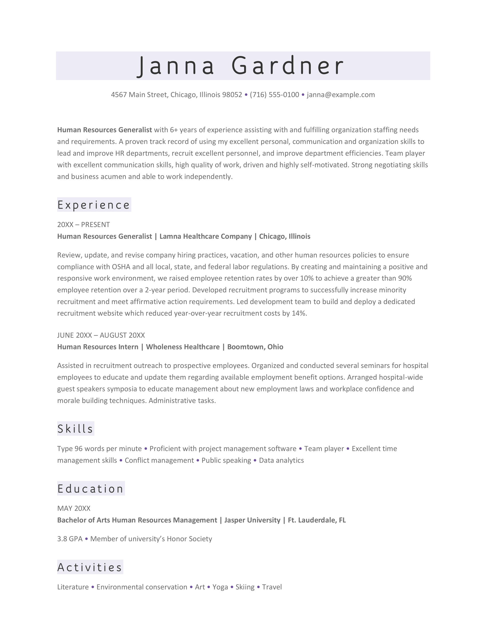 ATS-Friendly Resume Template