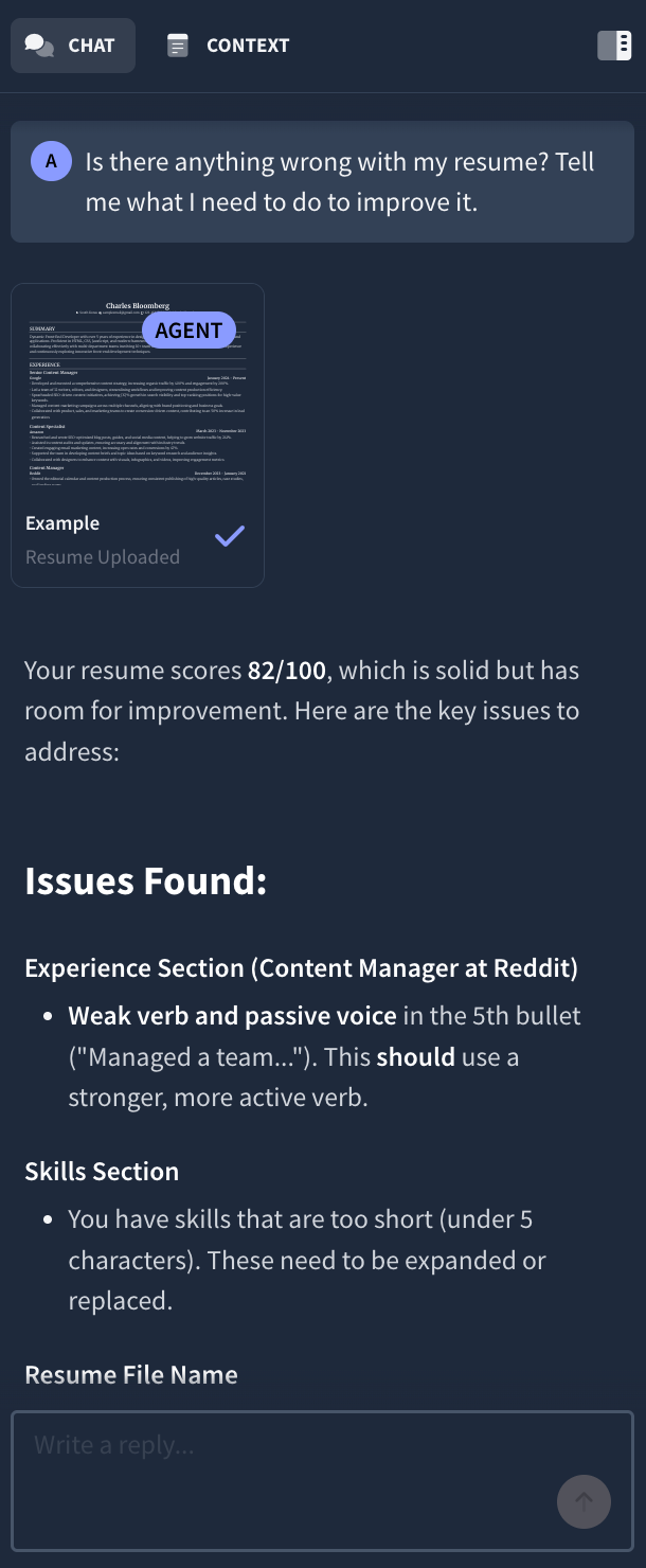rezi ai resume agent