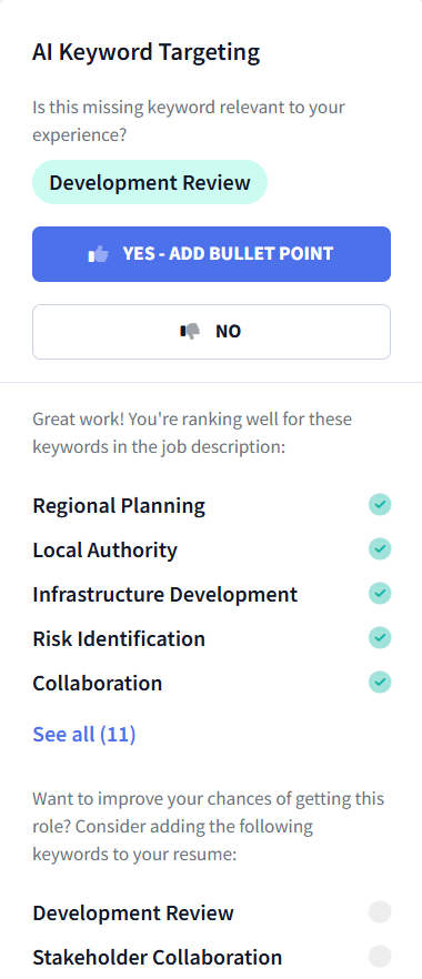 rezi ai keyword targeting