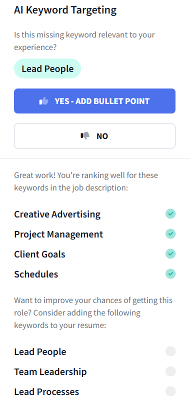 ai keyword targetting