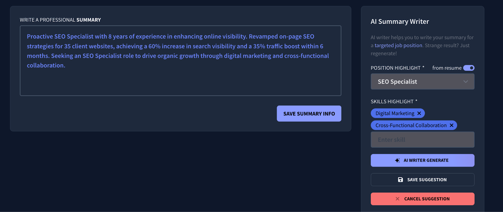 Rezi ai summary writer