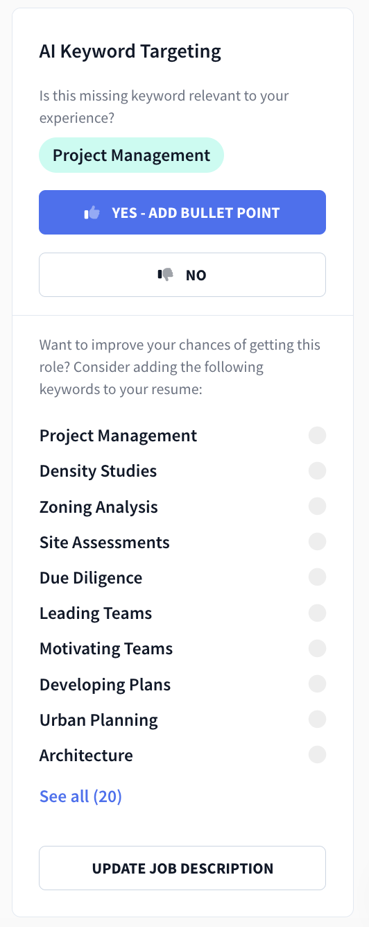 rezi ai keyword targeting