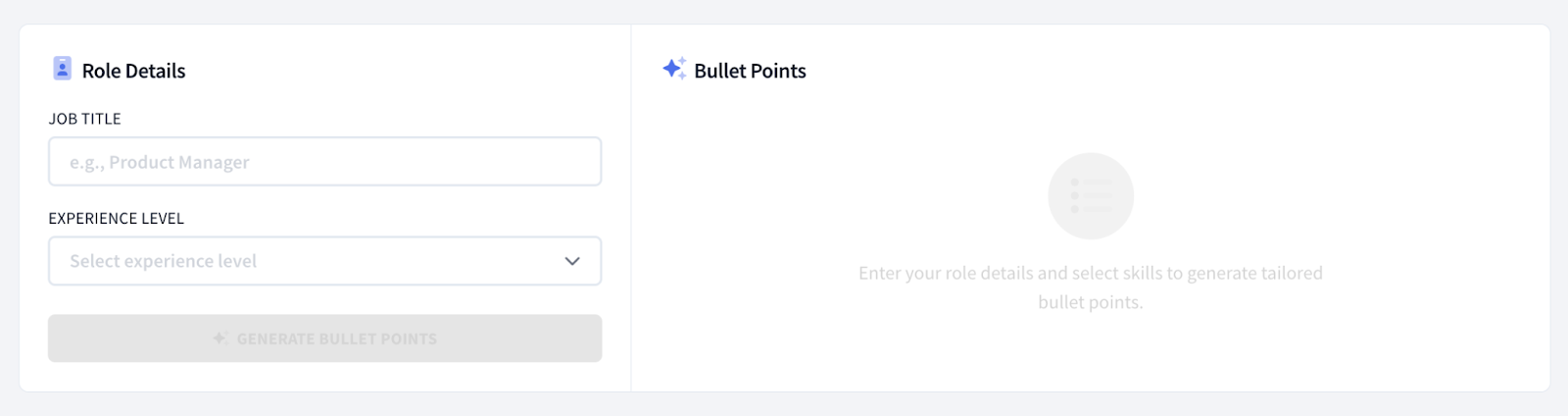 ai resume bullet point generator