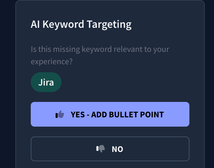 rezi resume keyword scanner