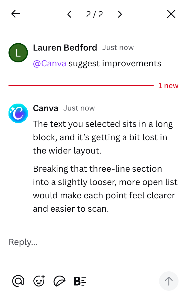 canva resume feedback