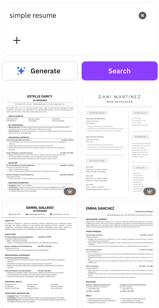 canva cv templates