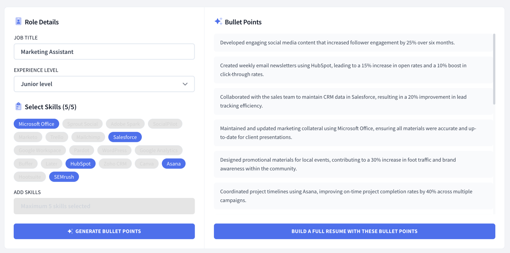 ai bullet point generator
