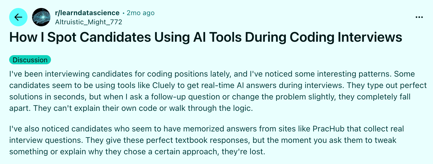 AI in technical interviews