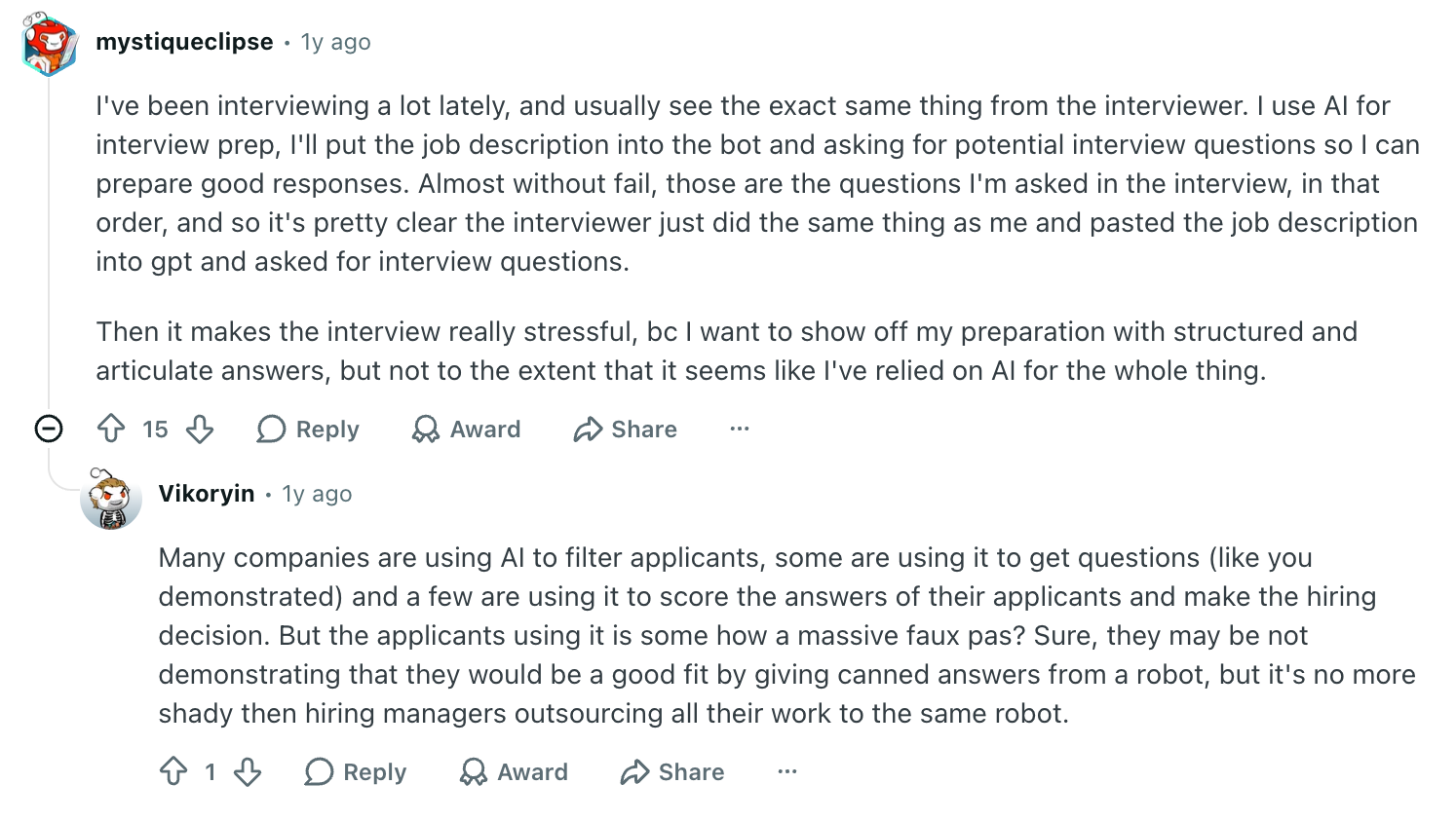 interviewing with AI