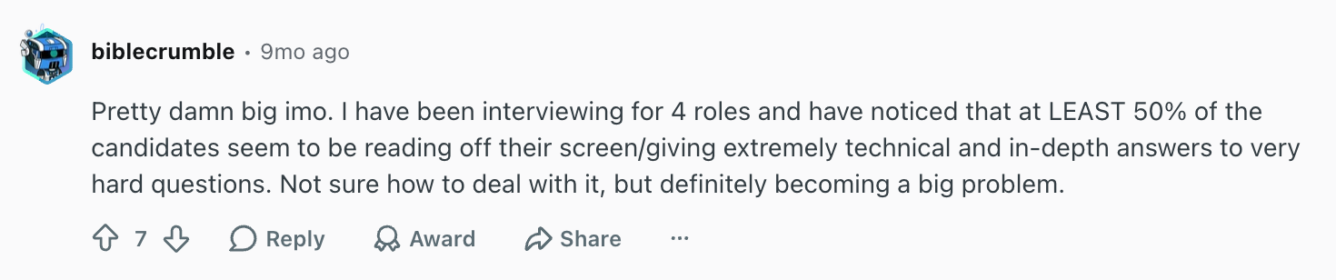 AI interview problems