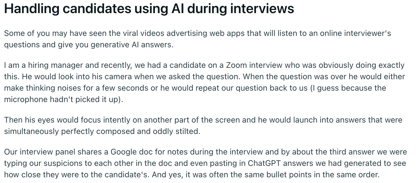 AI interview fail