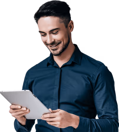 Man with checklist