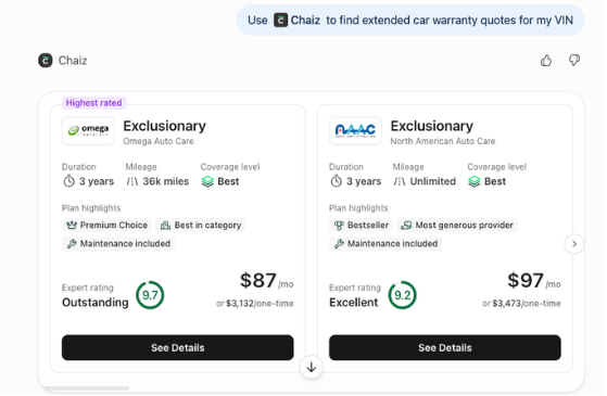 Review & Check Coverage Chaiz