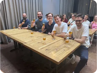 Foto von MARTA-Mitarbeitern bei einer Teamveranstaltung